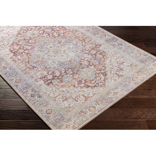 Langley Street Chavarria Oriental Blue/Red/Beige Area Rug & Reviews